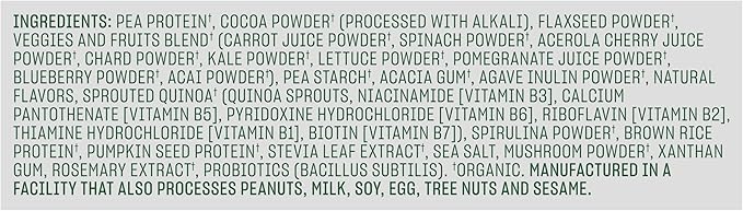 Vega Organic All-in-One Vegan Protein Powder, Chocolate 61.8 Oz