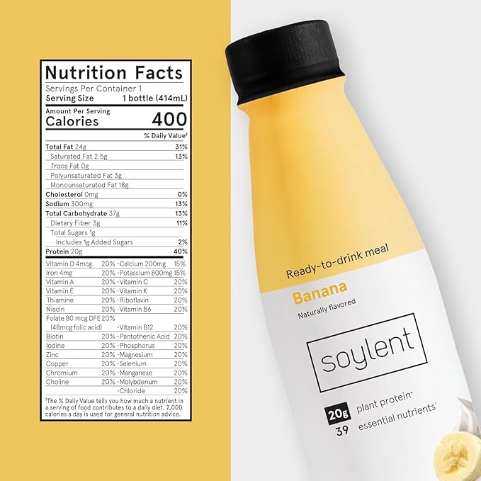 Soylent Banana Plant Protein Meal Replacement 14 fl