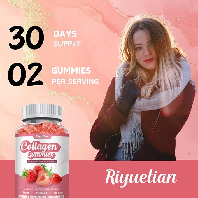 Collagen Gummies with Vitamin C, Zinc 60 Gummies