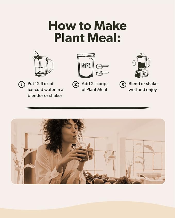 Plant Meal Replacement Shake 25g of 76+ Organic 1 Serving