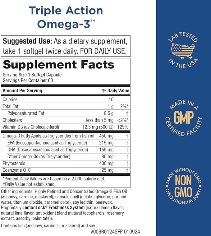 Purity Products - Triple Action Omega-3 60 Softgels
