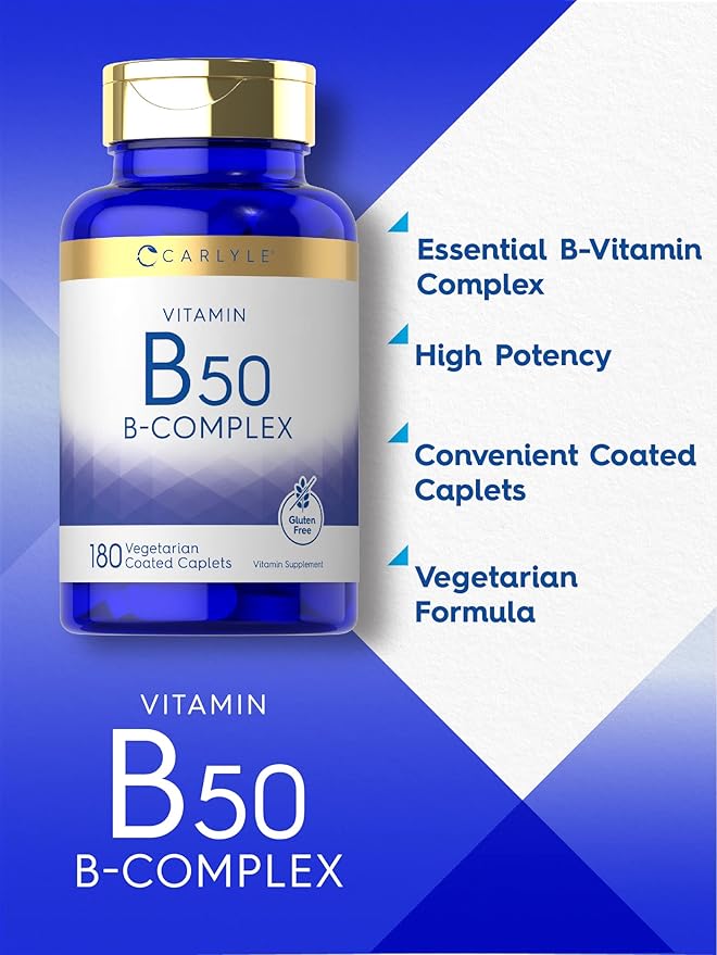 Carlyle Vitamin B50 Complex 180 Caplets