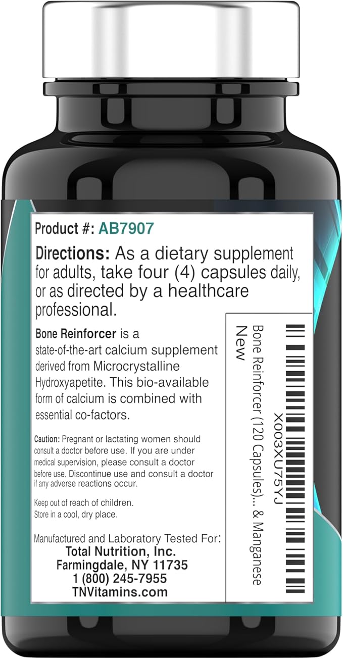 Bone Reinforcer (120 Capsules) MCHA Calcium D3, Magnesium, K2, Boron