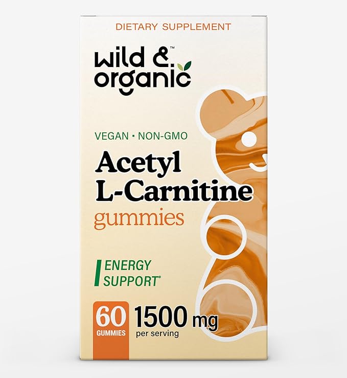 Wild & Organic Acetyl L-Carnitine Gummies 1500mg ALCAR 60 Chews
