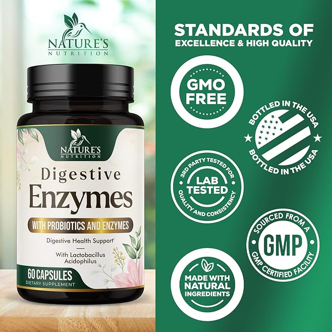 Digestive Enzymes with Probiotics 60 Capsules