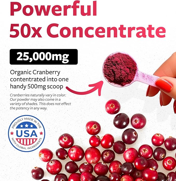 USDA Cranberry Powder Organic Certified (200 Servings)