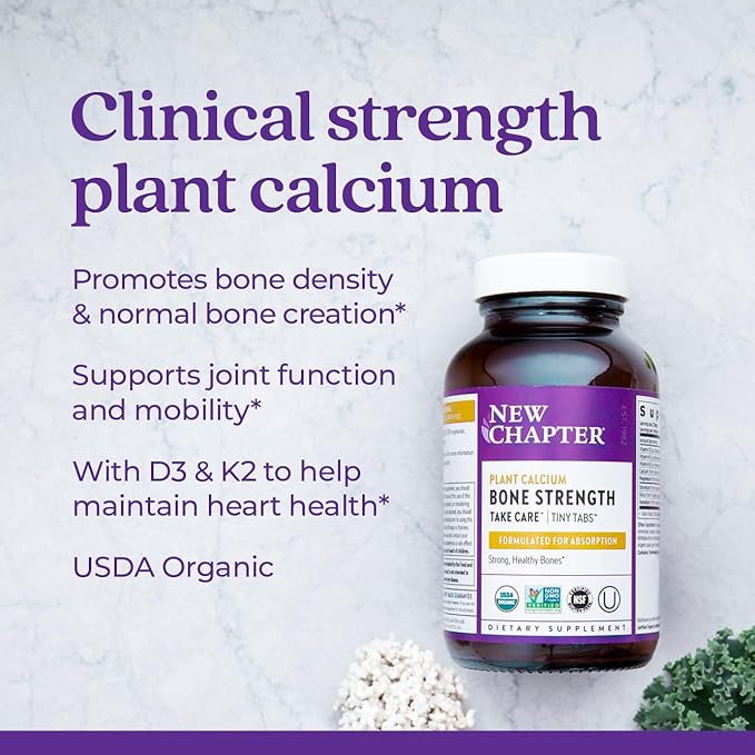 New Chapter Calcium Supplement D3+K2, 70+ 70+ Trace 240 ct