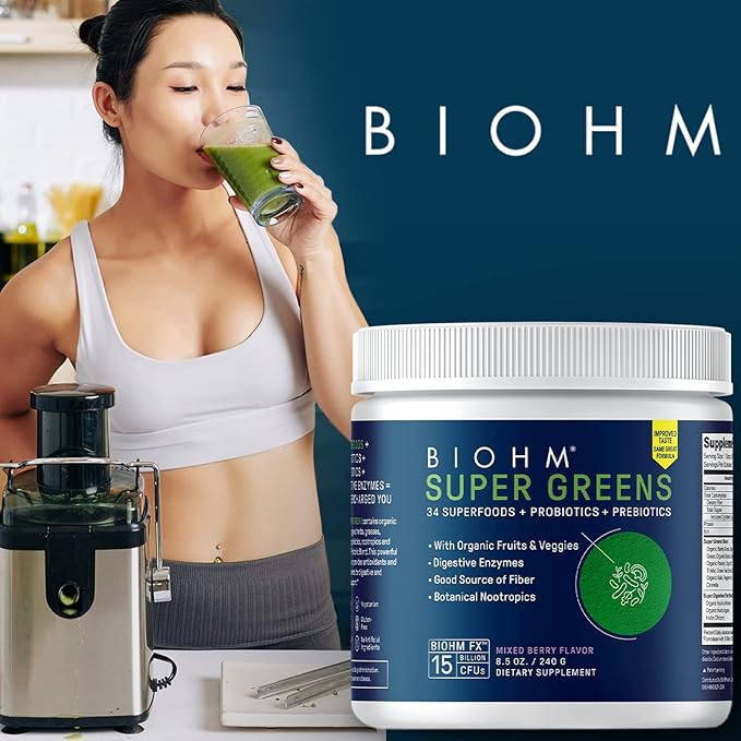BIOHM Super Greens 34 Superfood (30 Servings)