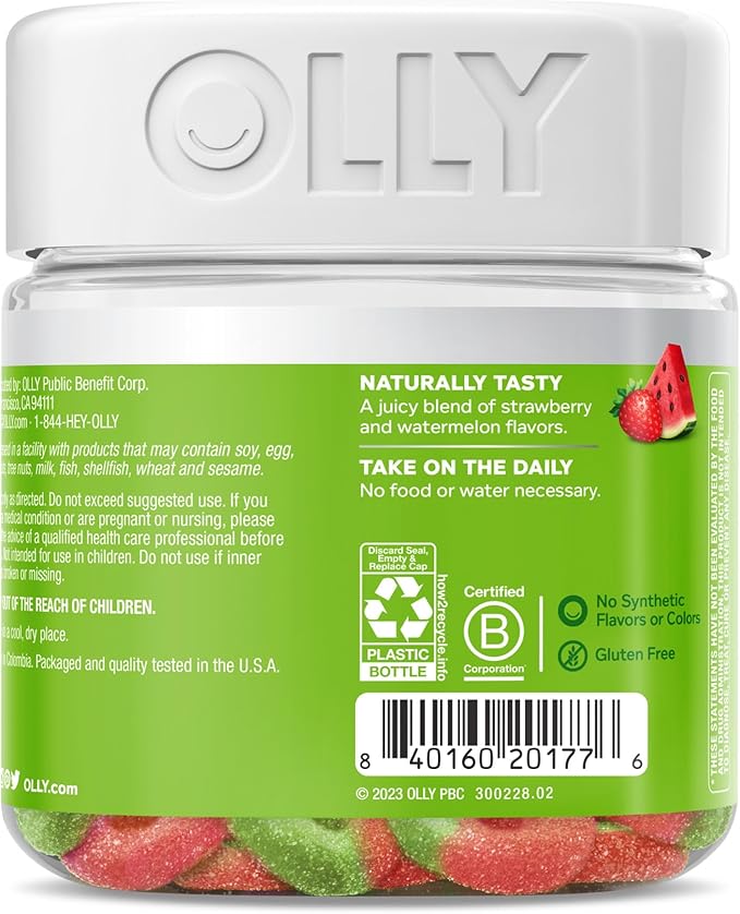 OLLY Fiber Gummy Rings, 5g Prebiotic 50ct
