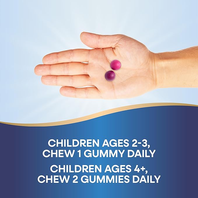Nature's Way Kids Growing Bones & D3 & K1, Ages 2+, Wildberry 60 Gummies