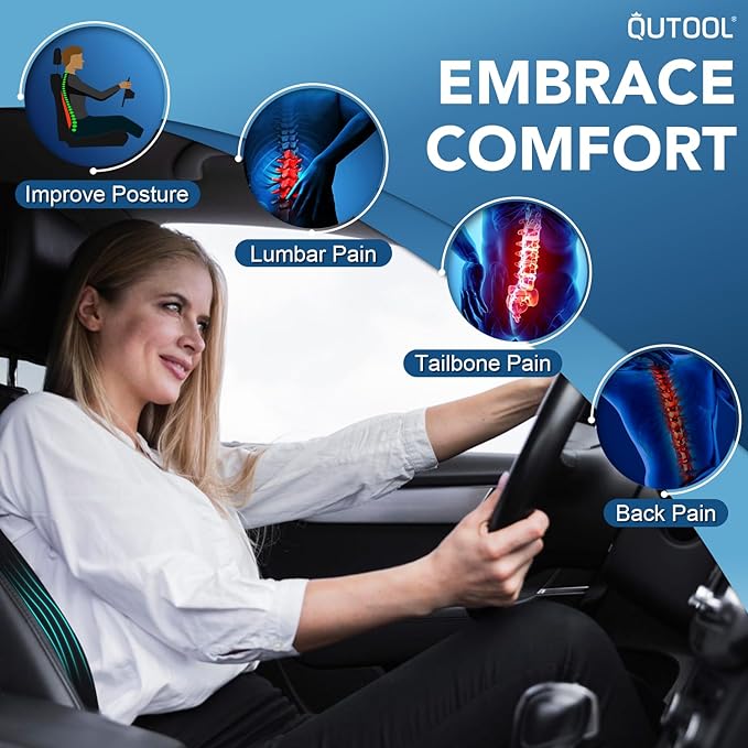 QUTOOL Lumbar Support Pillow for Car/Office