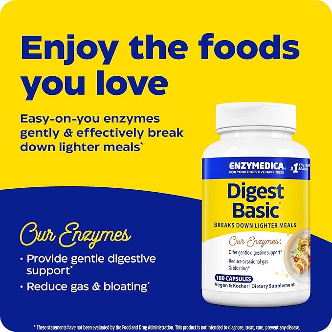 Enzymedica Digest Basic, Digestive Enzymes 180 Count