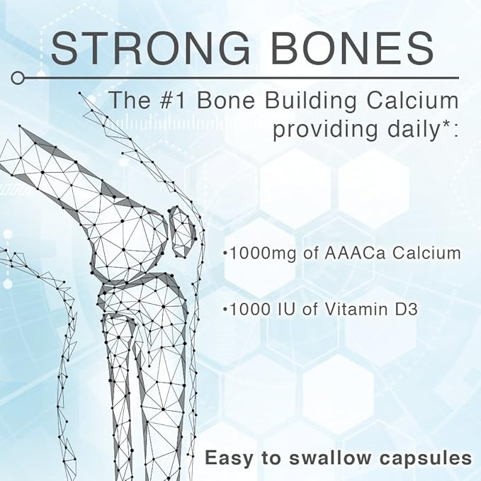 Lane Innovative - AdvaCAL 1000, Advanced Calcium Supplement, Easy to Swallow Extra Small Capsule, Supports Increased Bone Density (50 Servings)