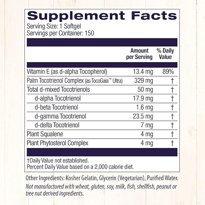 Healthy Origins Tocomin SupraBio (Tocotrienols), 50 mg 150 Softgels