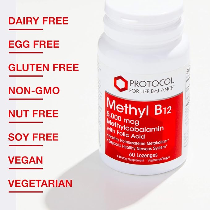 Protocol Methyl B12 5,000mcg B12 for 60 Lozenges