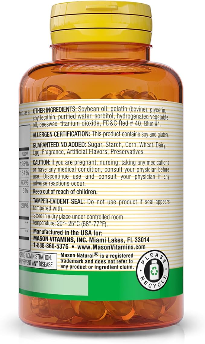 Mason Vitamins B Complex Multivitamin Softgel, 100-Count Bottles 3)