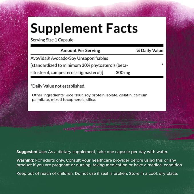Swanson Avocado Soy AvoVida Maximum Strength 300 mg 60 Capsules
