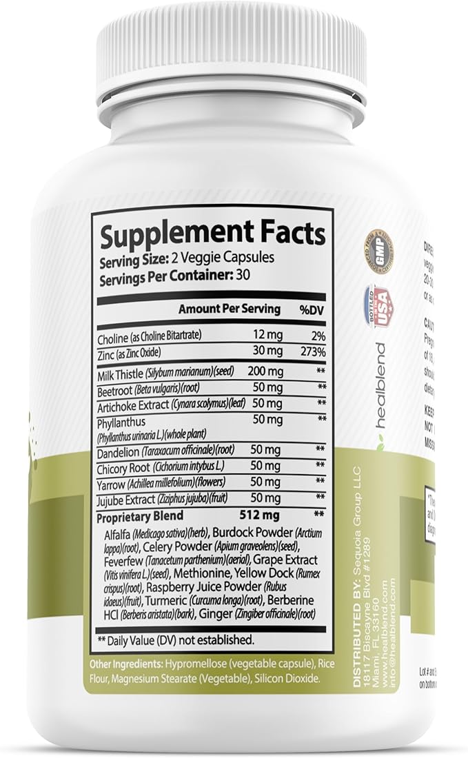 Liver Support - Natural Milk Thistle 60 Veggie (30 Days