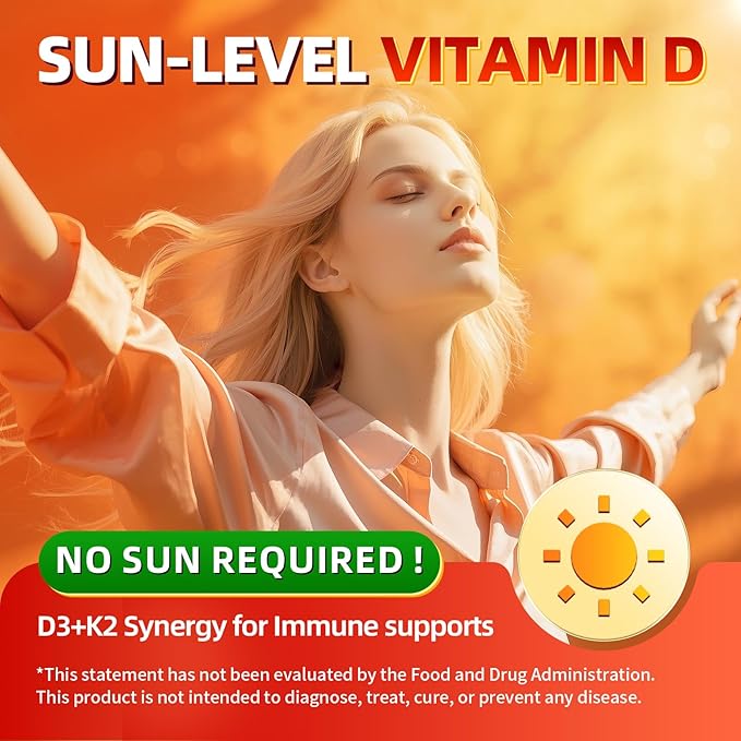 GPGP GreenPeople Vitamin D3 K2 Drops with MCT Oil 10000 IU - Maximum Strength Vitamin D Liquid, No Fillers, Non-GMO Liquid D3 for Faster Absorption and Immune Support (4 Fl OZ)