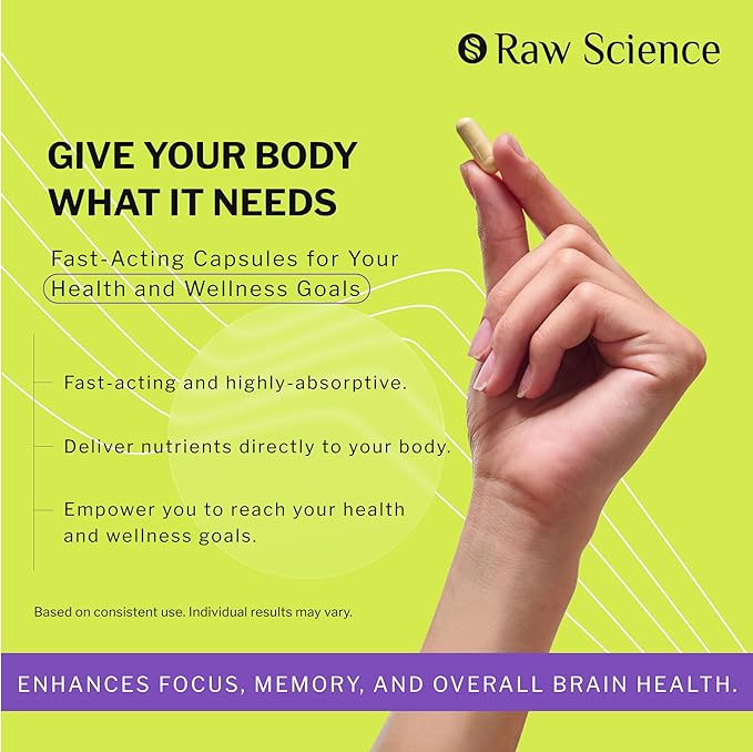 Brain Supplements for Memory and Focus - Ashwagandha, L Theanine, Rhodiola Extract, GABA, 5HTP - Nootropic, Mood Support & Cortisol Supplement - Magnesium Oxide, Mucuna Pruriens - 60 Capsules