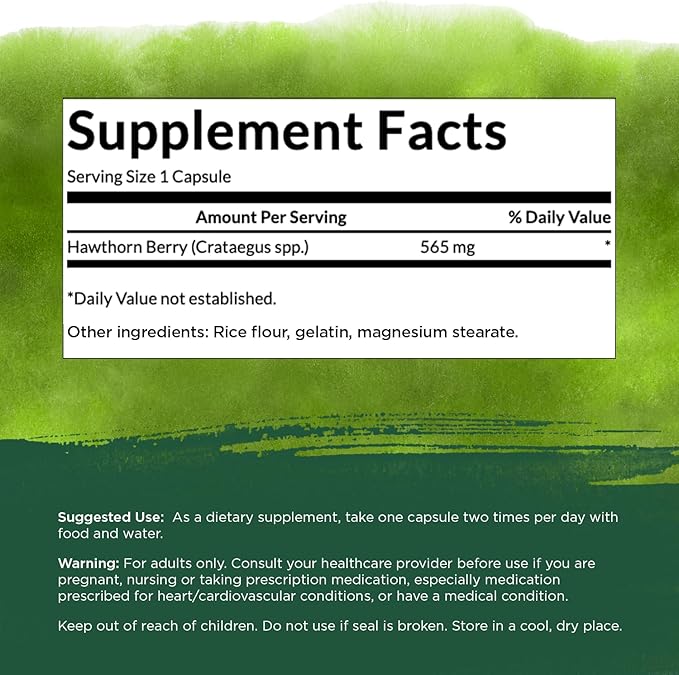 Swanson Hawthorn Berry (250 Capsules, 565 mg