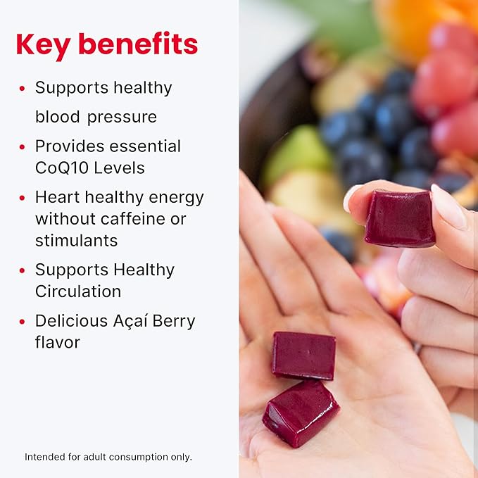 humanN SuperBeets Heart Chews Advanced 100mg of CoQ10 Plus 60 Count