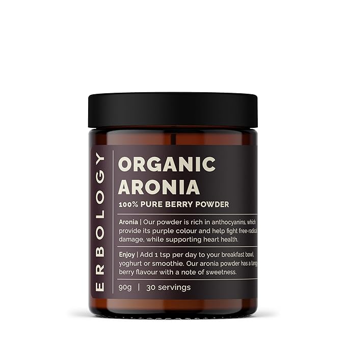 Erbology Organic Aronia Berry Powder 3.2 oz 30 Servings