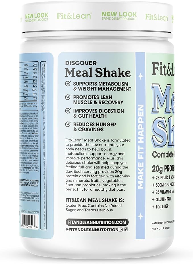 Fit & Lean Meal Shake, Fat 1lb, 10 10 Servings