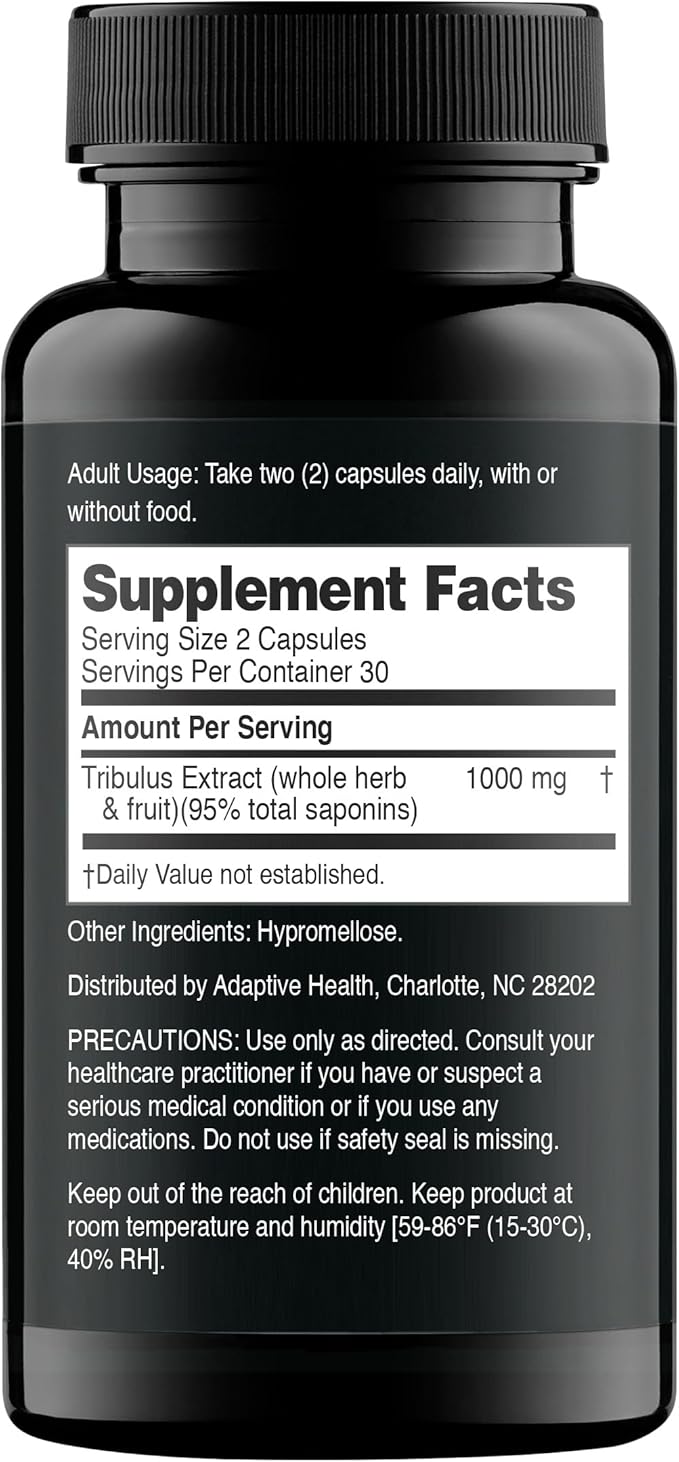 Nugenix Essentials Tribulus Terrestris for Men Extract - 95% Total Saponins, 1000mg High Potency, Extra Strength, 60 Count