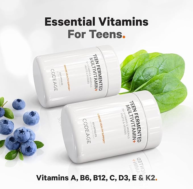 Codeage Teen’s Daily Multivitamin Supplement, 25+ Omega-3, 2 2 Pack