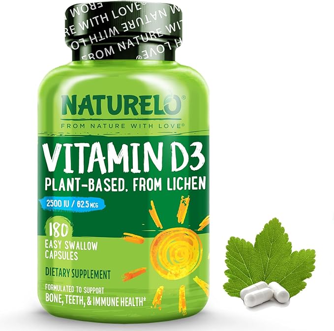 NATURELO Vitamin D 2500 IU D3 Supplement 180 Mini