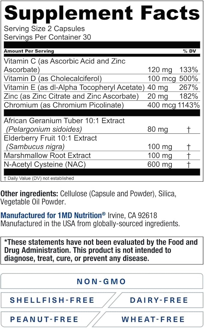 1MD Nutrition BreatheMD 60 Ct.