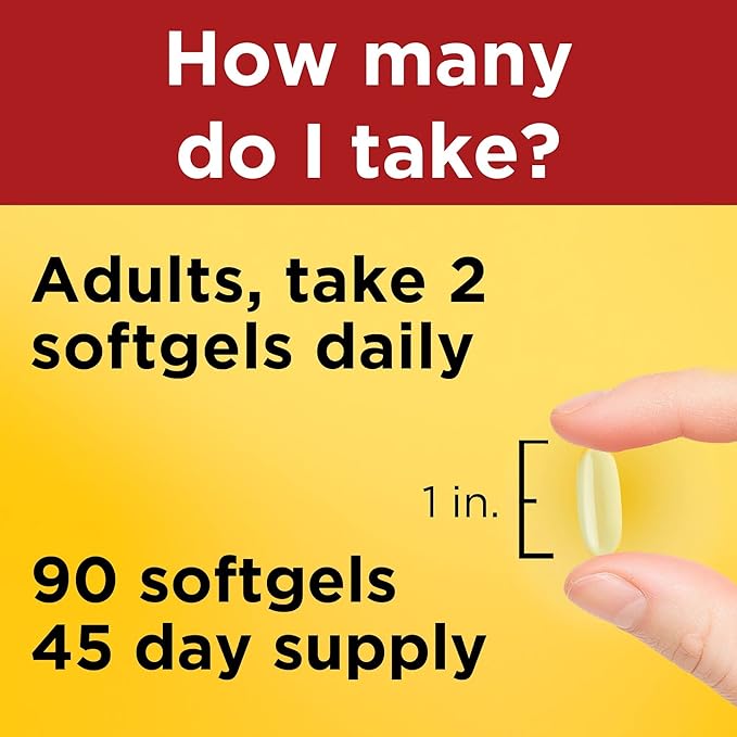 Nature Made Fish Oil 1000 mg 3 Fish 3 Supplement 90 Softgels, 45 Day