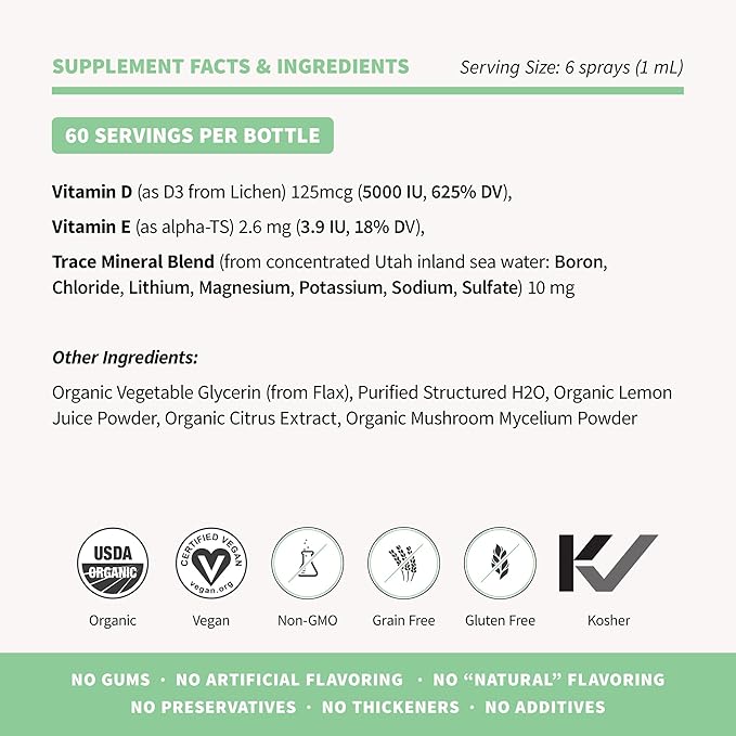 Sprout Living Organic Vitamin D3 5000 (2 FL 60 Servings)