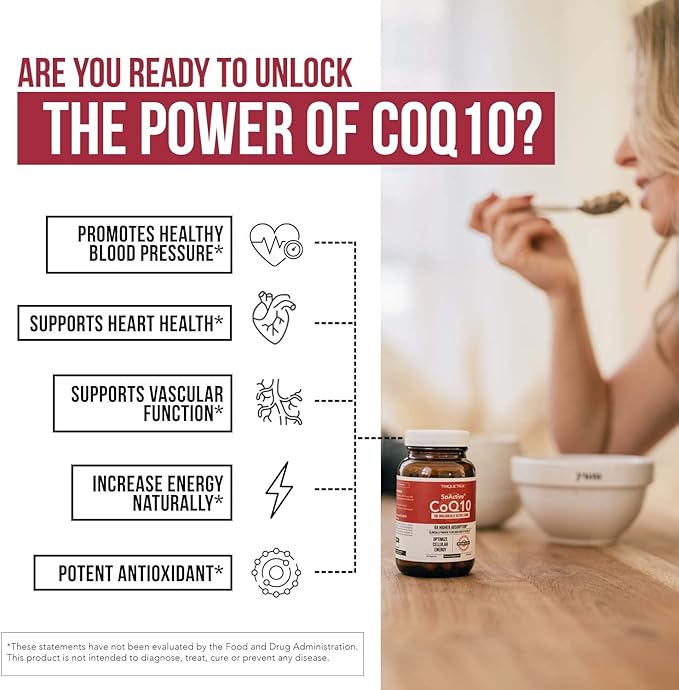 SoActive CoQ10® 250 mg: CoQ10 Phytosome 9X Higher (60 Capsules)