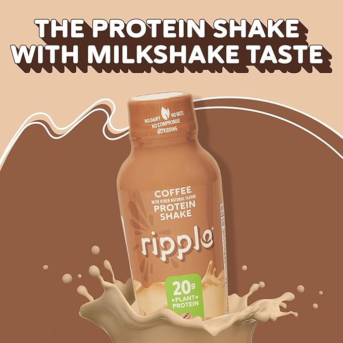Ripple 12 oz Protein Shakes (12 12), Coffee)