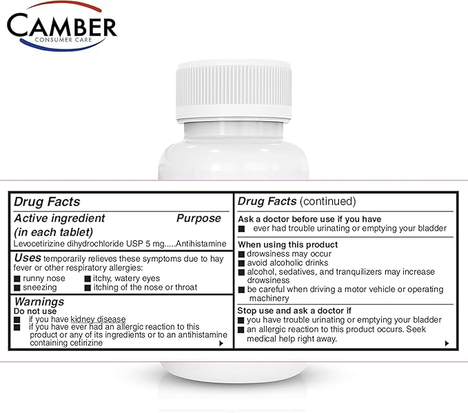 Camber Consumer Care Levocetirizine Dihydrochloride 5mg (80 Count)