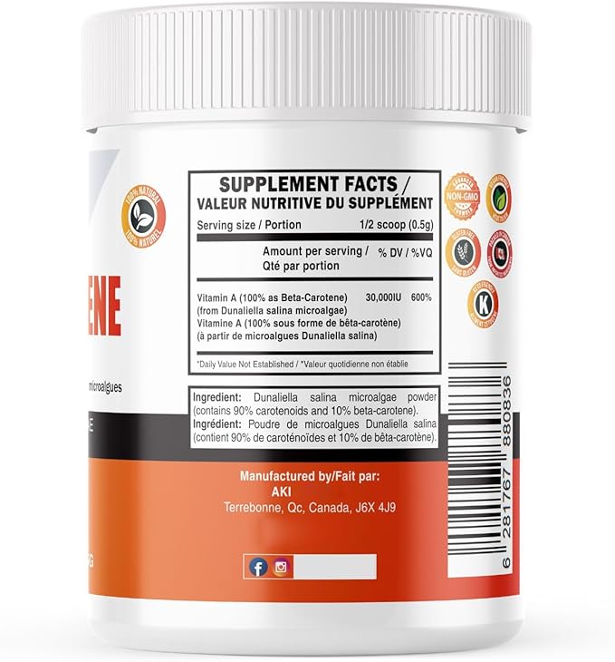 AKI Beta Carotene 10% Powder (1.5Oz, 42.52G) Highly