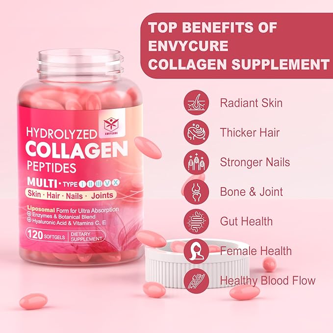Hydrolyzed Collagen Peptides for Women 2000mg 120 Softgels