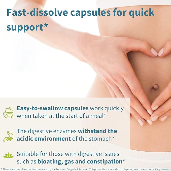 Advanced Digestive Enzymes & Betaine HCl, with Protease, Broad Spectrum, Lipase & Lactase, Plant-Based Vegan Papain & Bromelain, Clean Label, 90 Capsules, by Igennus