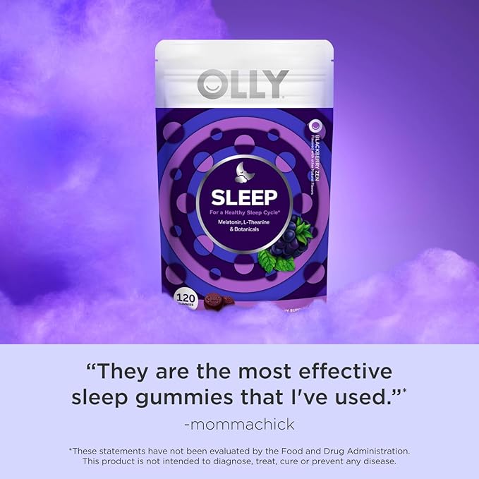 OLLY Sleep Gummy, 3 mg Melatonin, 60 Day 120 Count