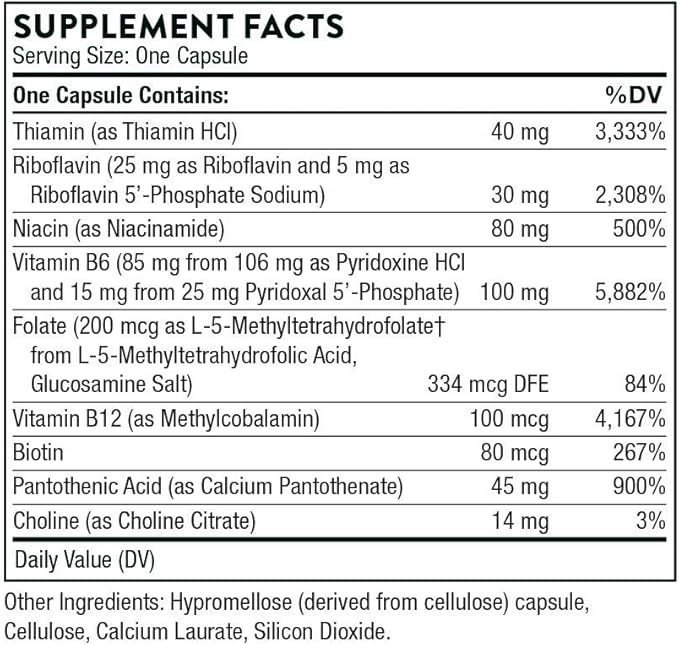 THORNE B-Complex #6 B6-60 Capsules