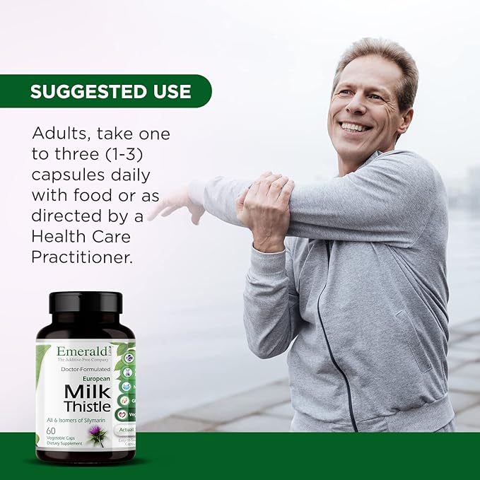 EMERALD LABS European Milk Thistle 60 Vegetable 60-Day Supply)