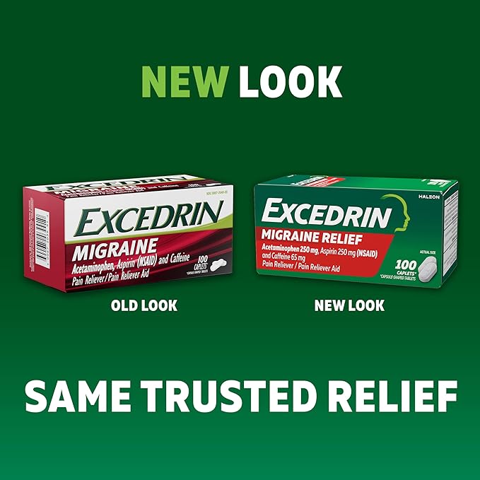 Excedrin Migraine Relief Caplets to Alleviate 200 Count