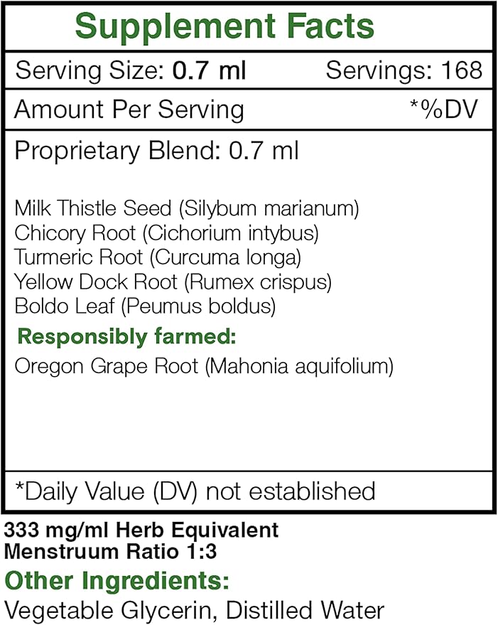 Liver Alcohol-Free Extract, Tincture, Glycerite Milk (2x4 FL