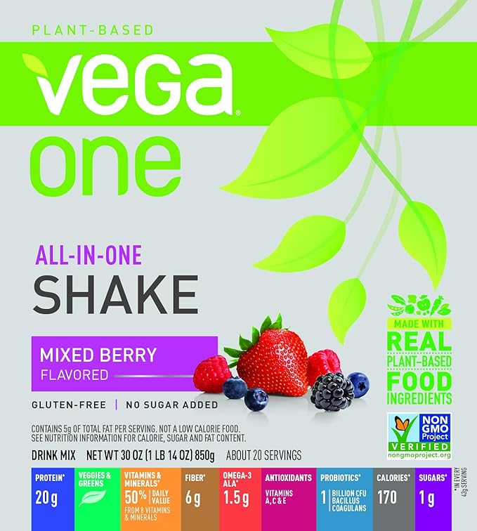 Vega One All-In-One Nutritional Shake Berry (20 Servings) 30 Ounce 1)