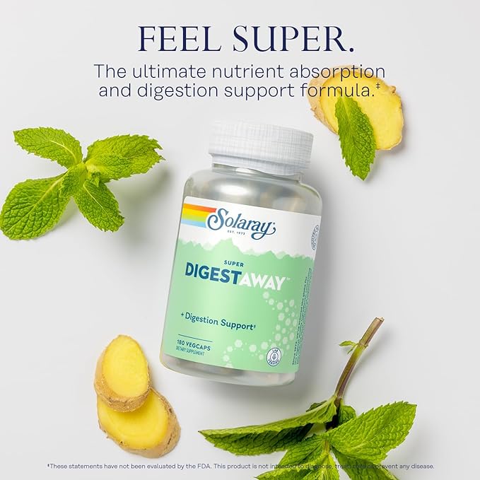 SOLARAY Super Digestaway Digestive Enzymes 180 VegCaps