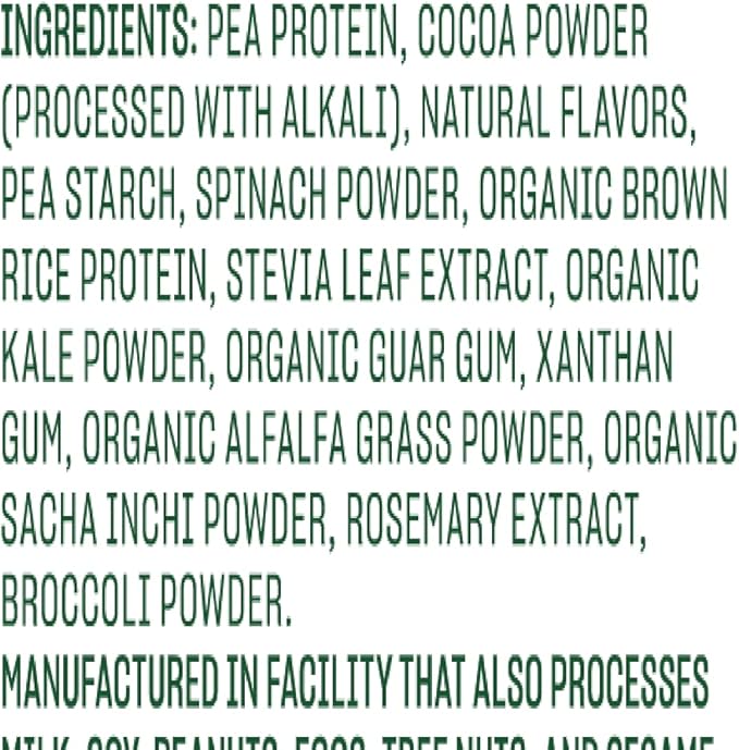 Vega Protein and Greens Protein Powder, Chocolate 20g Plant 1lbs (Packaging