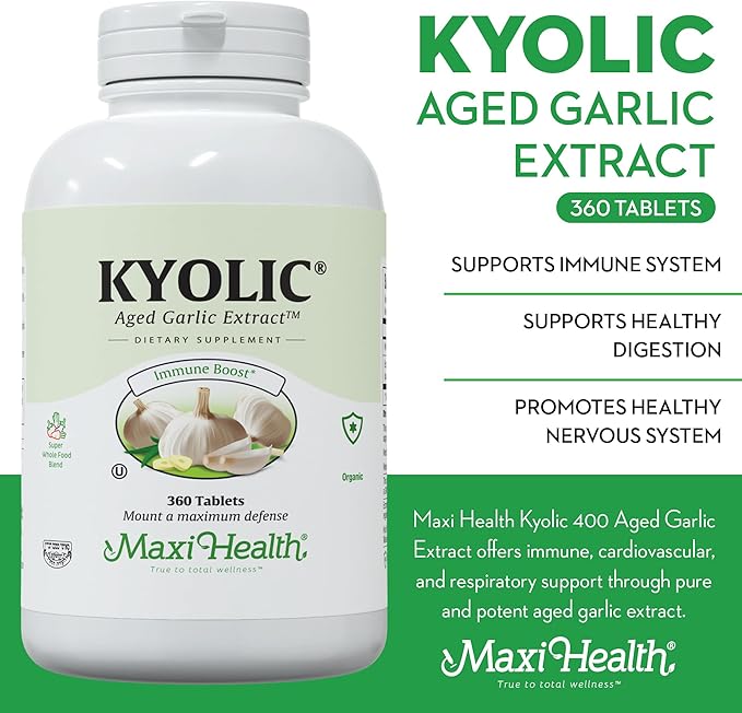 Maxi Health Kyolic Organic Garlic Supplement (360 Count)