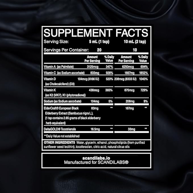 Immune Formula+ 7-in-1 Liposomal Wellness Blend with Powerful Antioxidants, Vitamins C, D, A, E, K1, K2, and Elderberry | Vegan | Gluten Free | Non-GMO | CGMP Certified